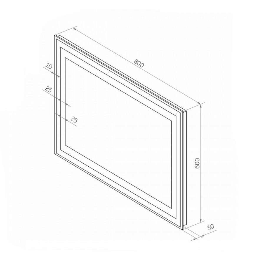 Зеркало с подсветкой Maretti Aria AR148060P16EL 80x60 см 100Kran: Широкий выбор и доступные цены.