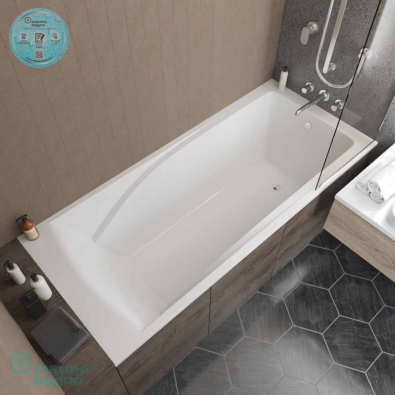 Ванна из литьевого мрамора Marmo Bagno София 170х75  MB-SF170-75 в 100Kran: Широкий выбор и доступные цены.