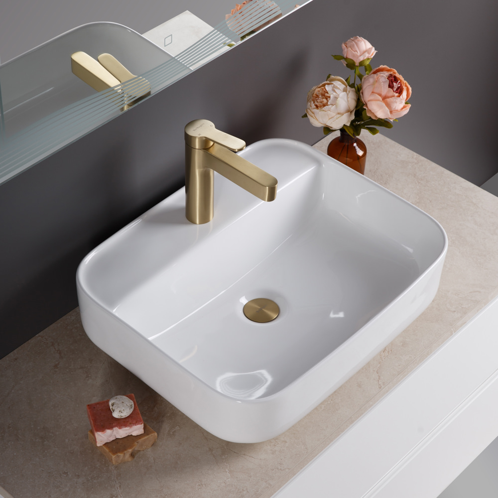 Накладная раковина BelBagno BB1321 40  см белая глянцевая в 100Kran: Широкий выбор и доступные цены.