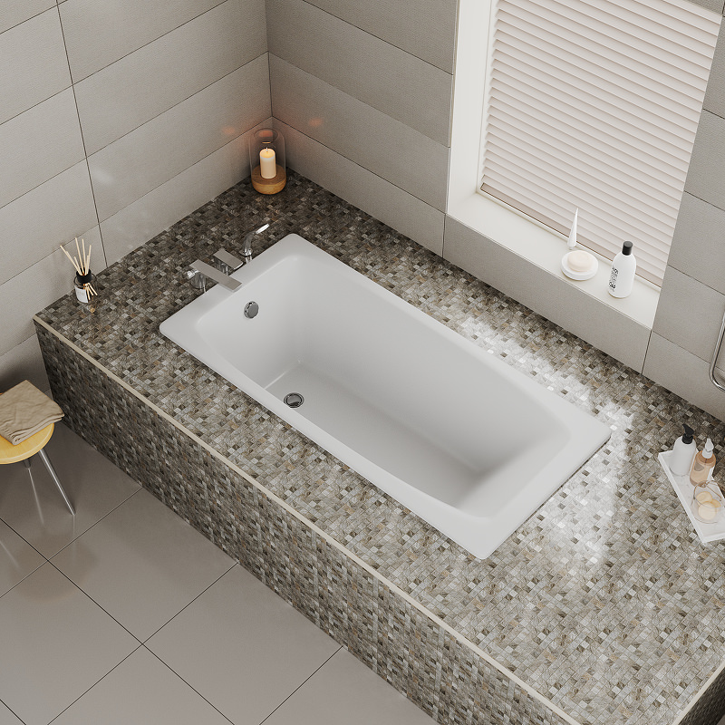 Чугунная ванна Delice Repos 170x70 DLR220508-AS с антискользящим покрытием в 100Kran: Широкий выбор и доступные цены.