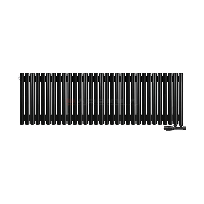Вертикальный радиатор с нижним подключением Arbiola Iris V 108574 154,2 х 60 см черный матовый ral 9005 от интернет-магазина сантехники 100Kran!