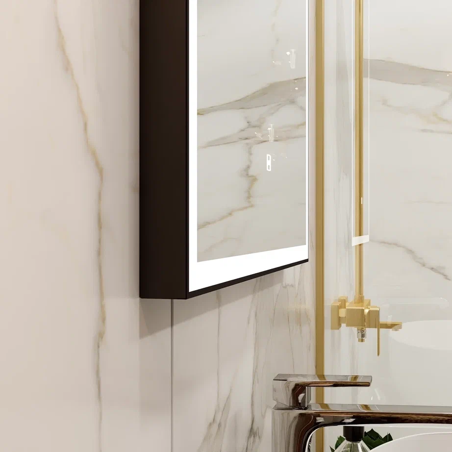 Зеркало с подсветкой "Frame black standart" 700x1000 100Kran: Широкий выбор и доступные цены.