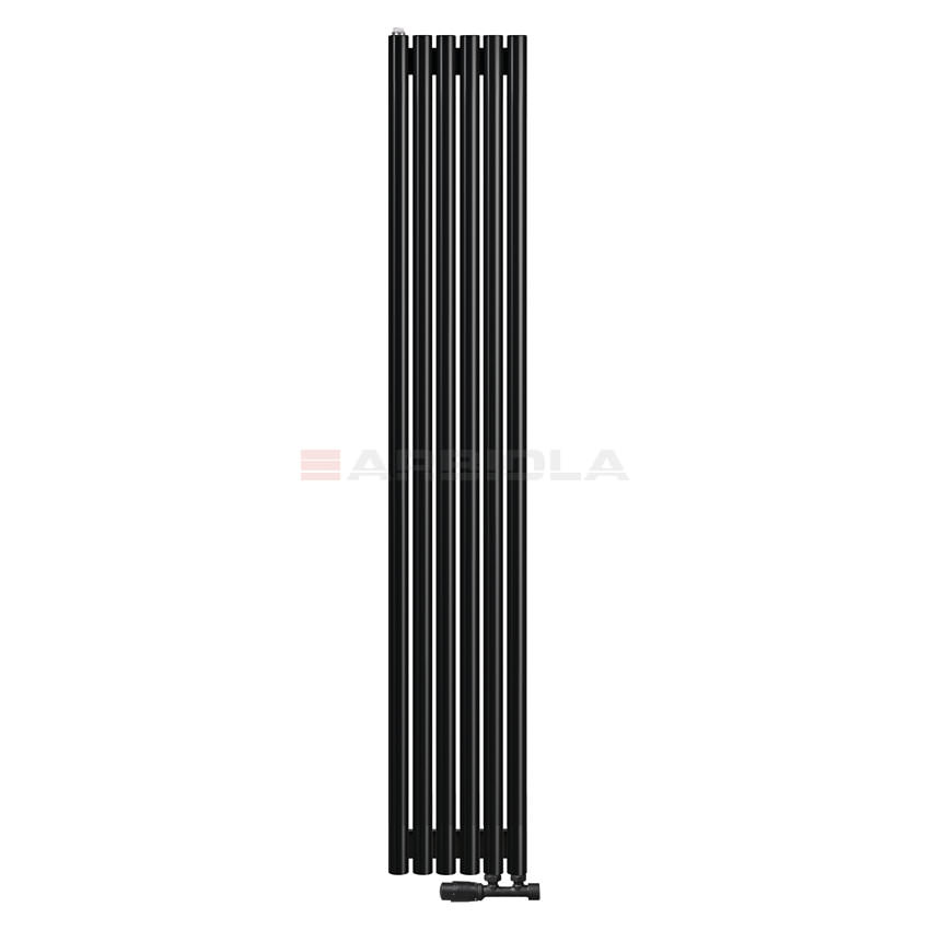 Вертикальный радиатор с нижним подключением Arbiola Iris V 96790 29,2 х 150 см черный матовый ral 9005 от интернет-магазина сантехники 100Kran!