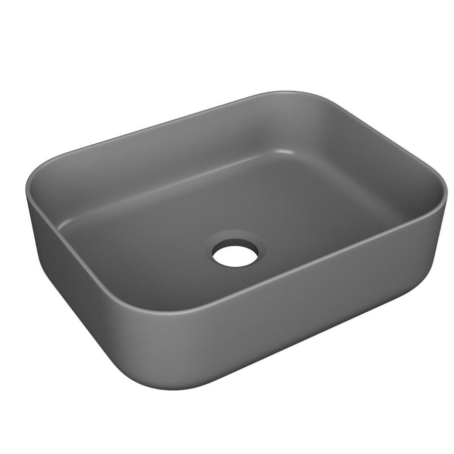Раковина накладная 50 см Point Меркурий PN43832GM графит в 100Kran: Широкий выбор и доступные цены.