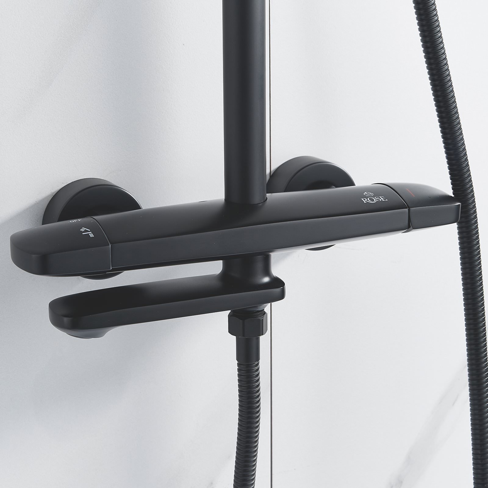 Душевая система Rose R3936H черный в 100Kran: Широкий выбор и доступные цены.