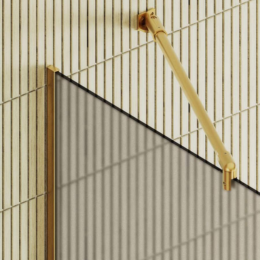 Душевая перегородка в узком профиле с полотенцедержателем MaybahGlass MGD-1460-3у 195х99 см стекло бронза матовое в 100Kran: Широкий выбор и доступные цены.