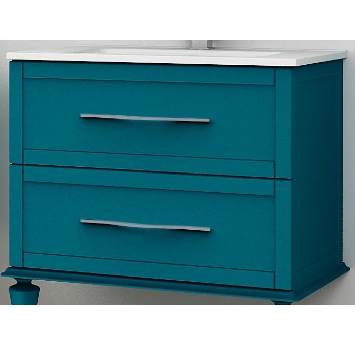 Тумба с раковиной подвесная CEZARES 75 см TIFFANY  54950 Blu Petrolio в 100Kran: Широкий выбор и доступные цены.