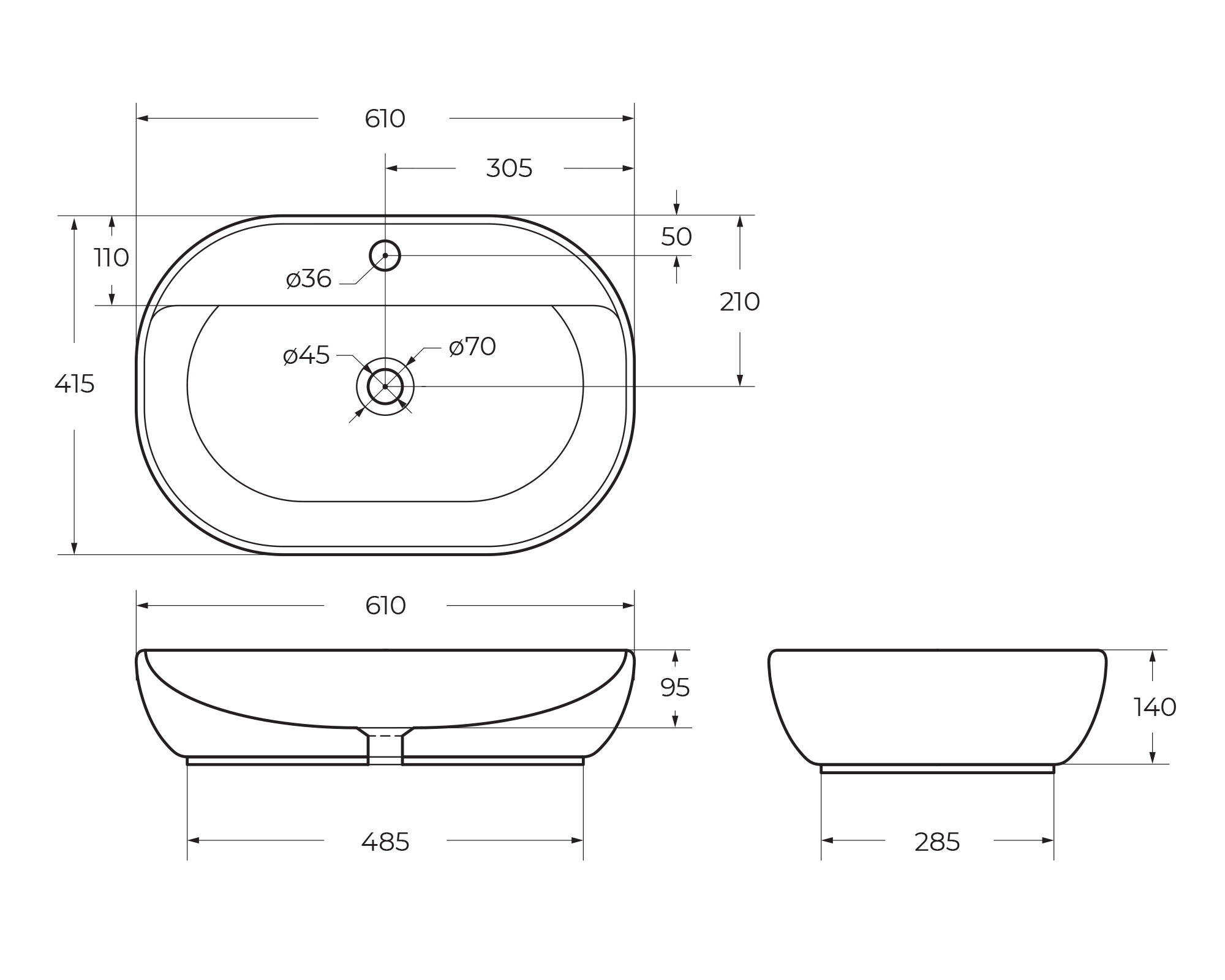 Накладная раковина BelBagno BB1346 61,5  см белая глянцевая в 100Kran: Широкий выбор и доступные цены.
