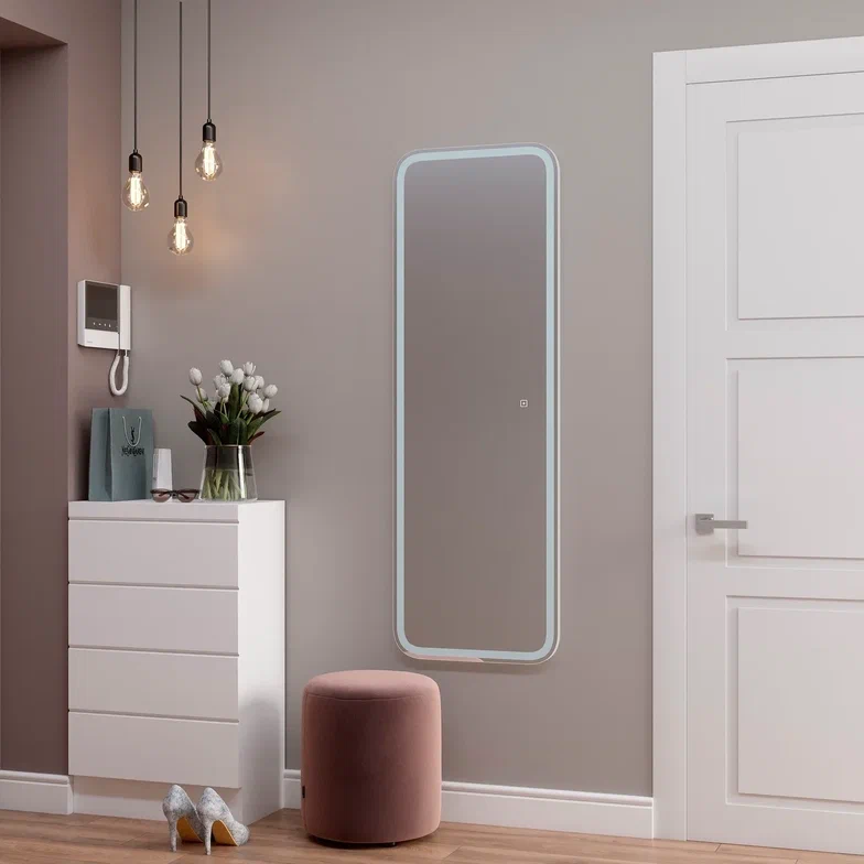 Зеркало с подсветкой "Loren Led" 455х1350 100Kran: Широкий выбор и доступные цены.