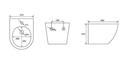 Биде подвесное CeramaLux 2197 MB-1 черное матовое в 100Kran: Широкий выбор и доступные цены.