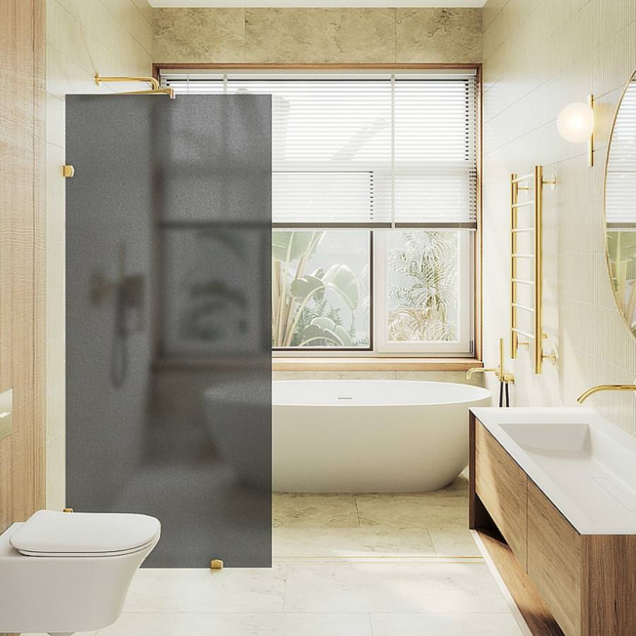 Душевая перегородка коннектор стена-стекло MaybahGlass MGD-271-3 195x79 см стекло графит матовое в 100Kran: Широкий выбор и доступные цены.