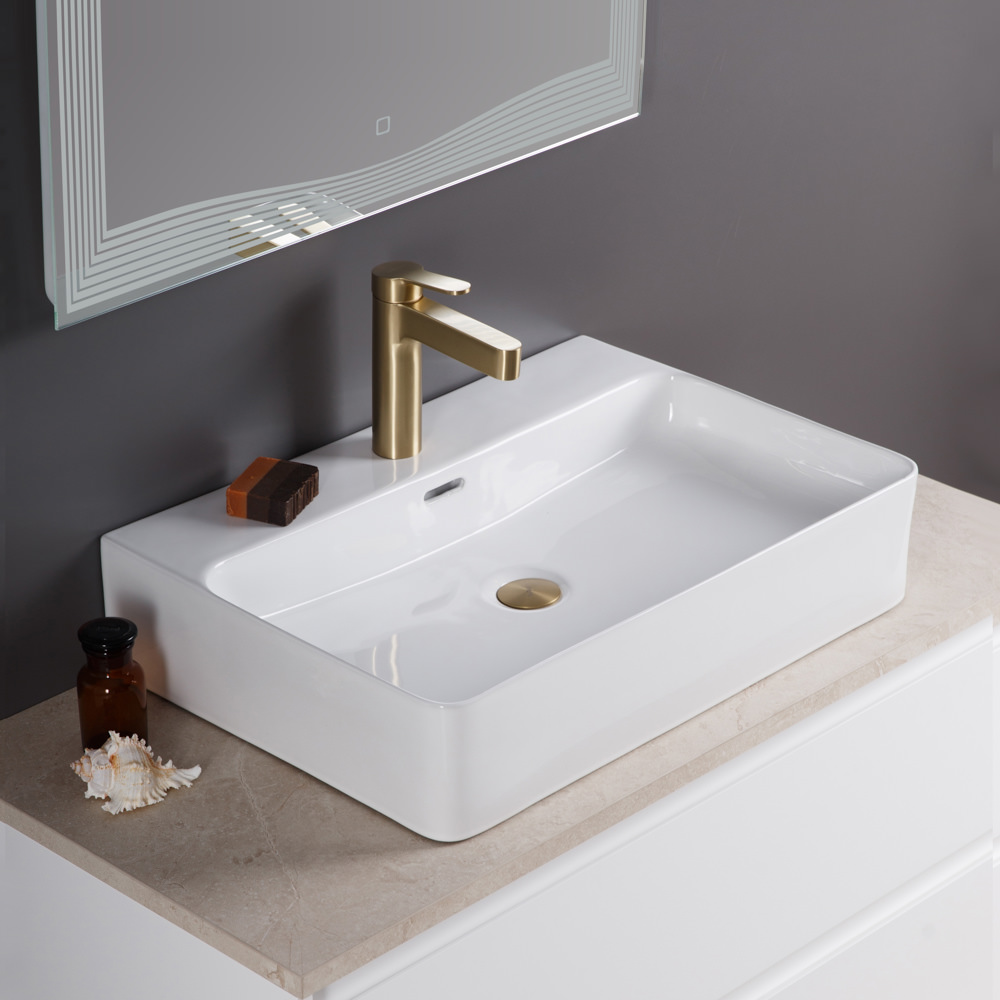Накладная раковина BelBagno BB1338 42  см белая глянцевая в 100Kran: Широкий выбор и доступные цены.