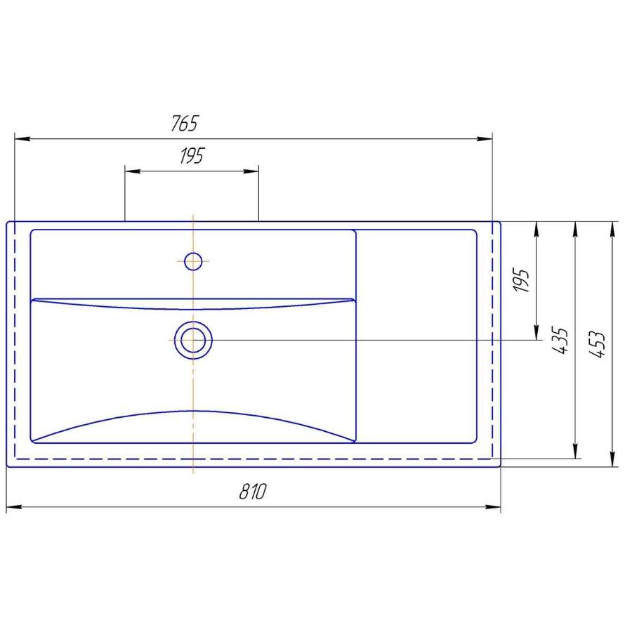 Раковина мебельная Кировит ФОСТЕР 80 см 30469 крыло справа в 100Kran: Широкий выбор и доступные цены.