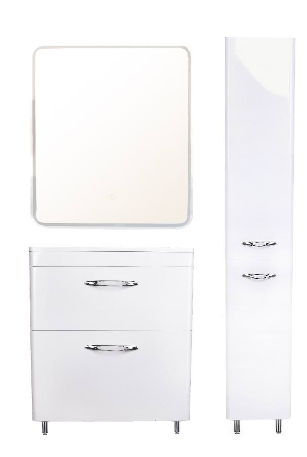Тумба с раковиной напольная  Style Line  Каре 70 2 ящ. Люкс белая PLUS умывальник Каре Люкс 700 СС-00002266 в 100Kran: Широкий выбор и доступные цены.