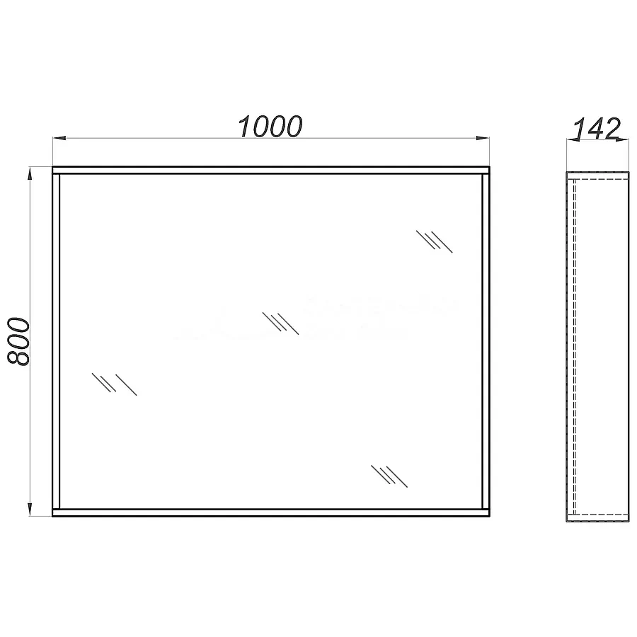 Зеркало AQWELLA Basic в раме 80х100 см BAS0210DZ дуб золотой 100Kran: Широкий выбор и доступные цены.