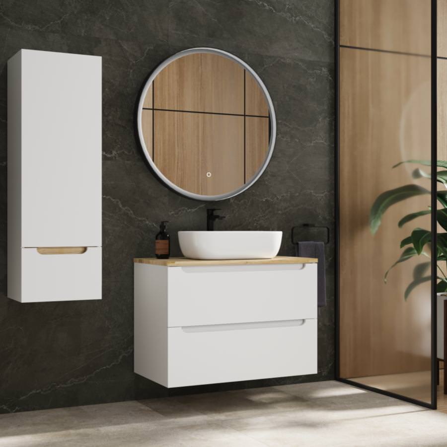 Тумба подвесная Style Line Бали 60 2 ящика со столешницей ЛС-00002337  БЕЛЫЙ СОФТ в 100Kran: Широкий выбор и доступные цены.