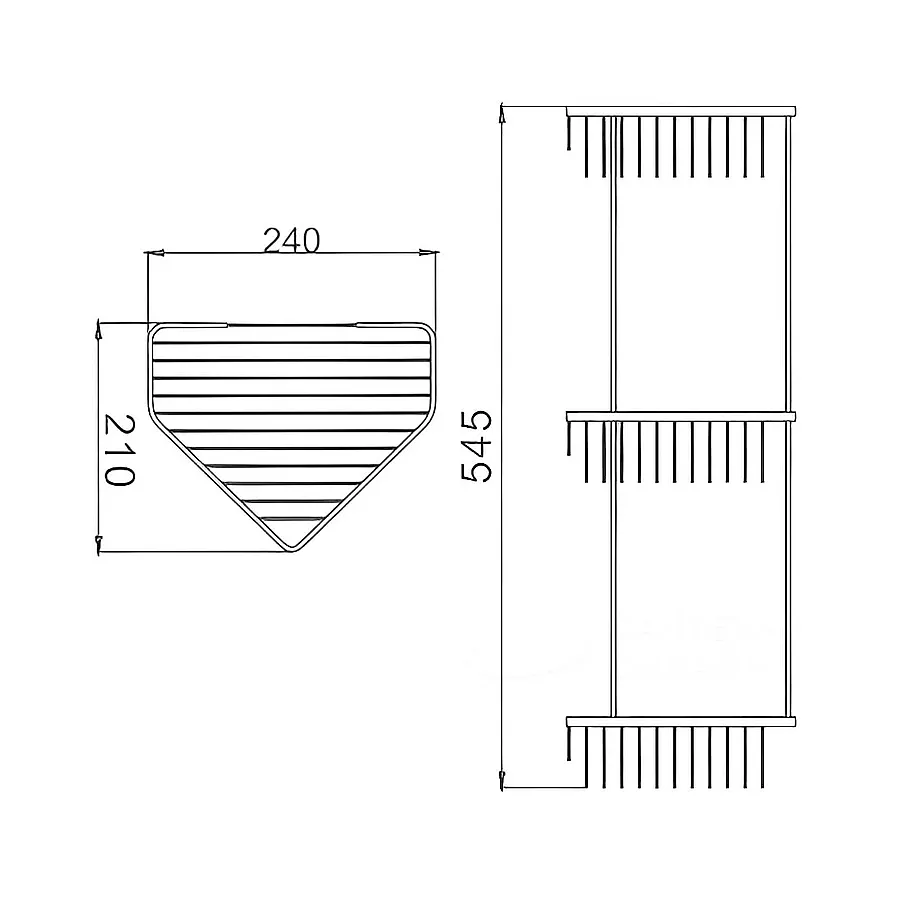 Полка угловая Maretti AC58R335-3 хром в 100Kran: Широкий выбор и доступные цены.