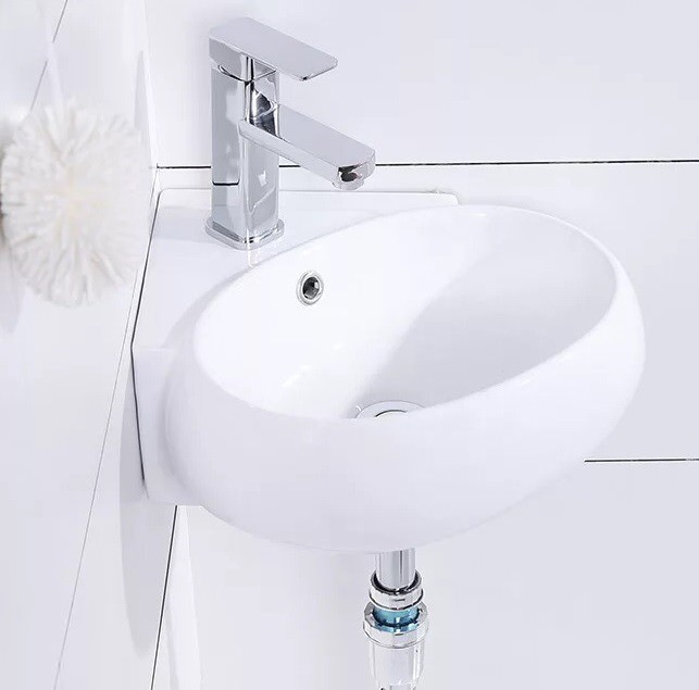 Раковина подвесная  CeramaLux 9359 35 см белая в 100Kran: Широкий выбор и доступные цены.