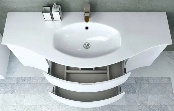 Раковина мебельная CEZARES 138 см 50155 Bianco белая в 100Kran: Широкий выбор и доступные цены.