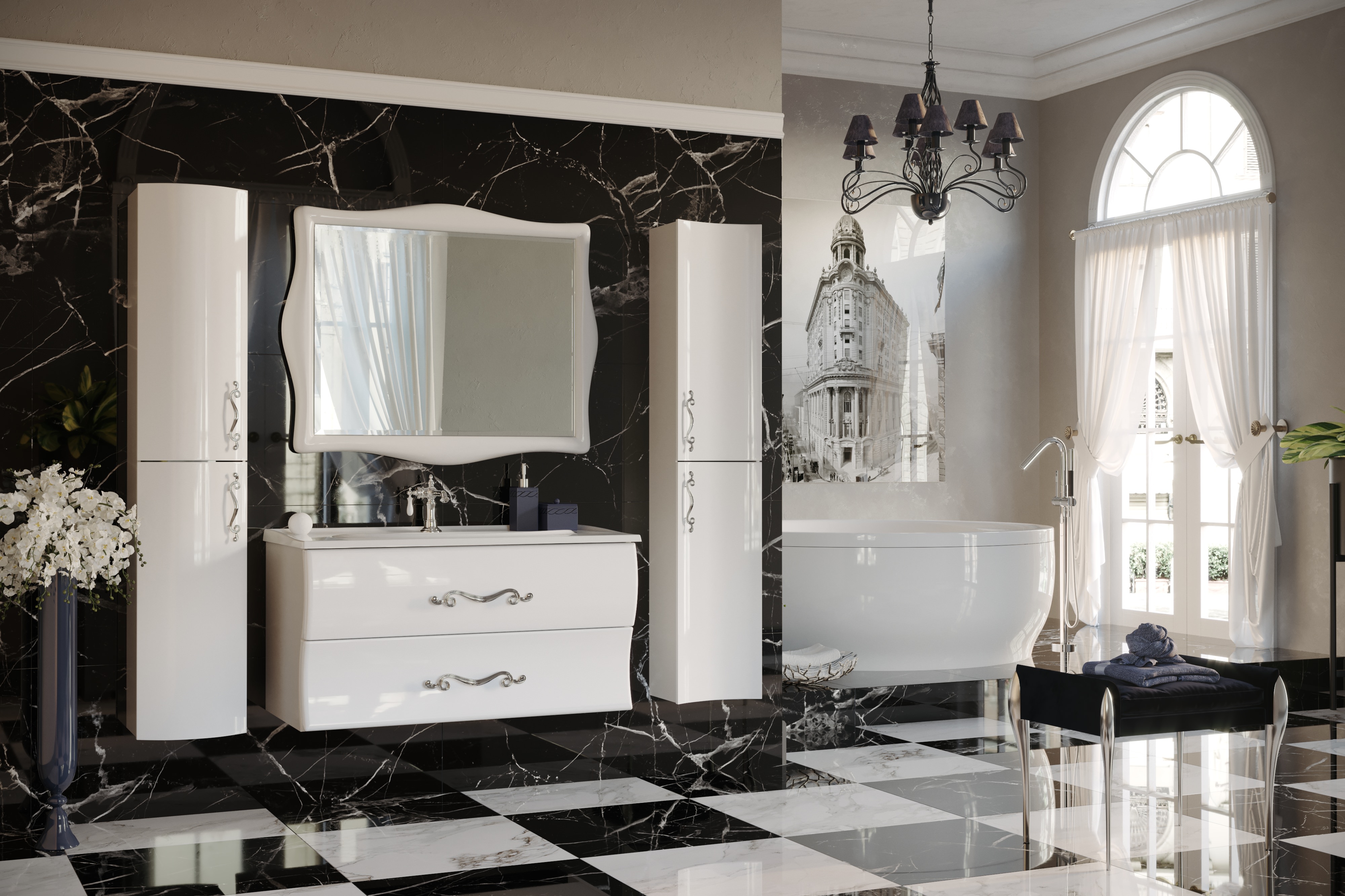 Тумба с раковиной Aima Design Amethyst 100 White У40390 в 100Kran: Широкий выбор и доступные цены.