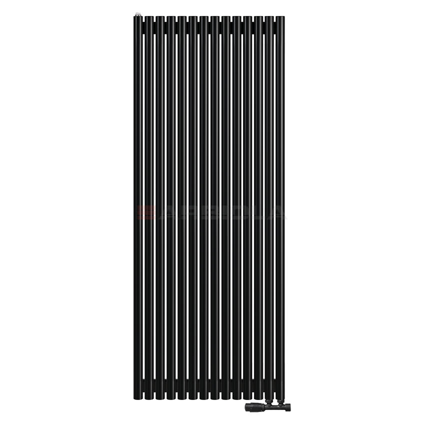 Вертикальный радиатор с нижним подключением Arbiola Iris V 109424 69,2 х 150 см черный матовый ral 9005 от интернет-магазина сантехники 100Kran!