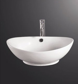 Раковина накладная  CeramaLux 9019 59 см белая в 100Kran: Широкий выбор и доступные цены.