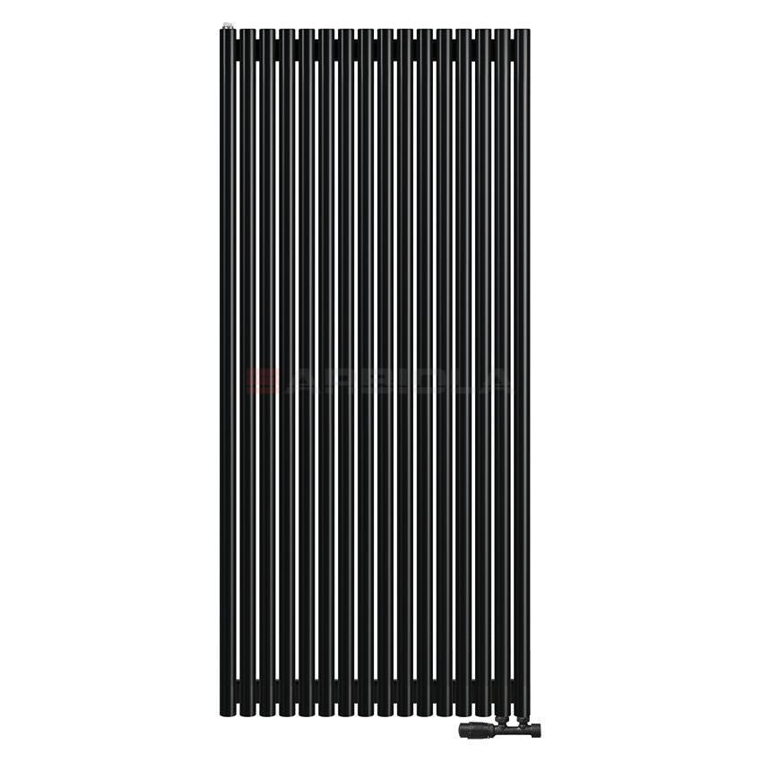 Вертикальный радиатор с нижним подключением Arbiola Iris V 109507 79,2 х 180 см черный матовый ral 9005 от интернет-магазина сантехники 100Kran!