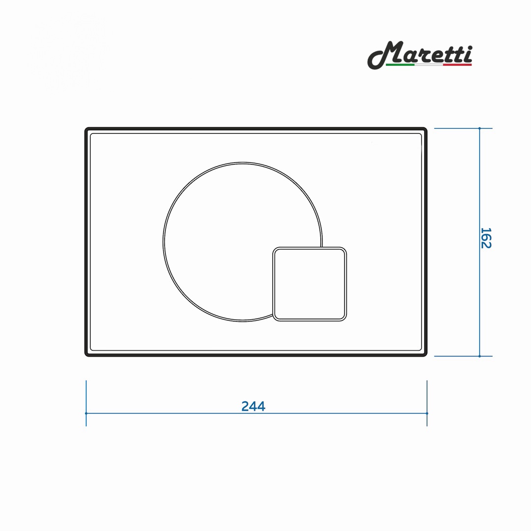 Клавиша смыва Maretti Elio AC12EL-015 хром в 100Kran: Широкий выбор и доступные цены.