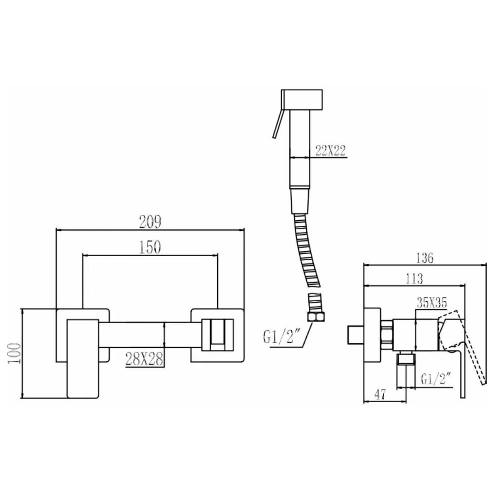 Гигиенический душ со смесителем Savol S-FXQ007W белый в 100Kran: Широкий выбор и доступные цены.
