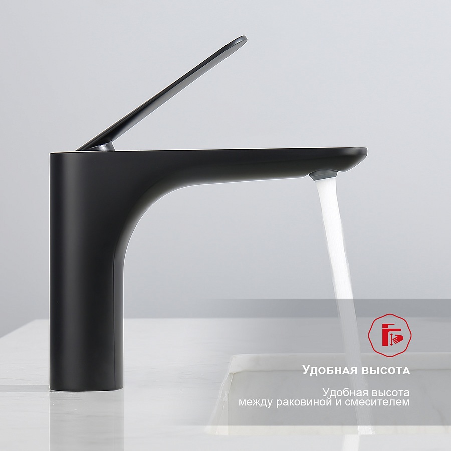 Смеситель для раковины Raglo R21.10.06 черный в 100Kran: Широкий выбор и доступные цены.