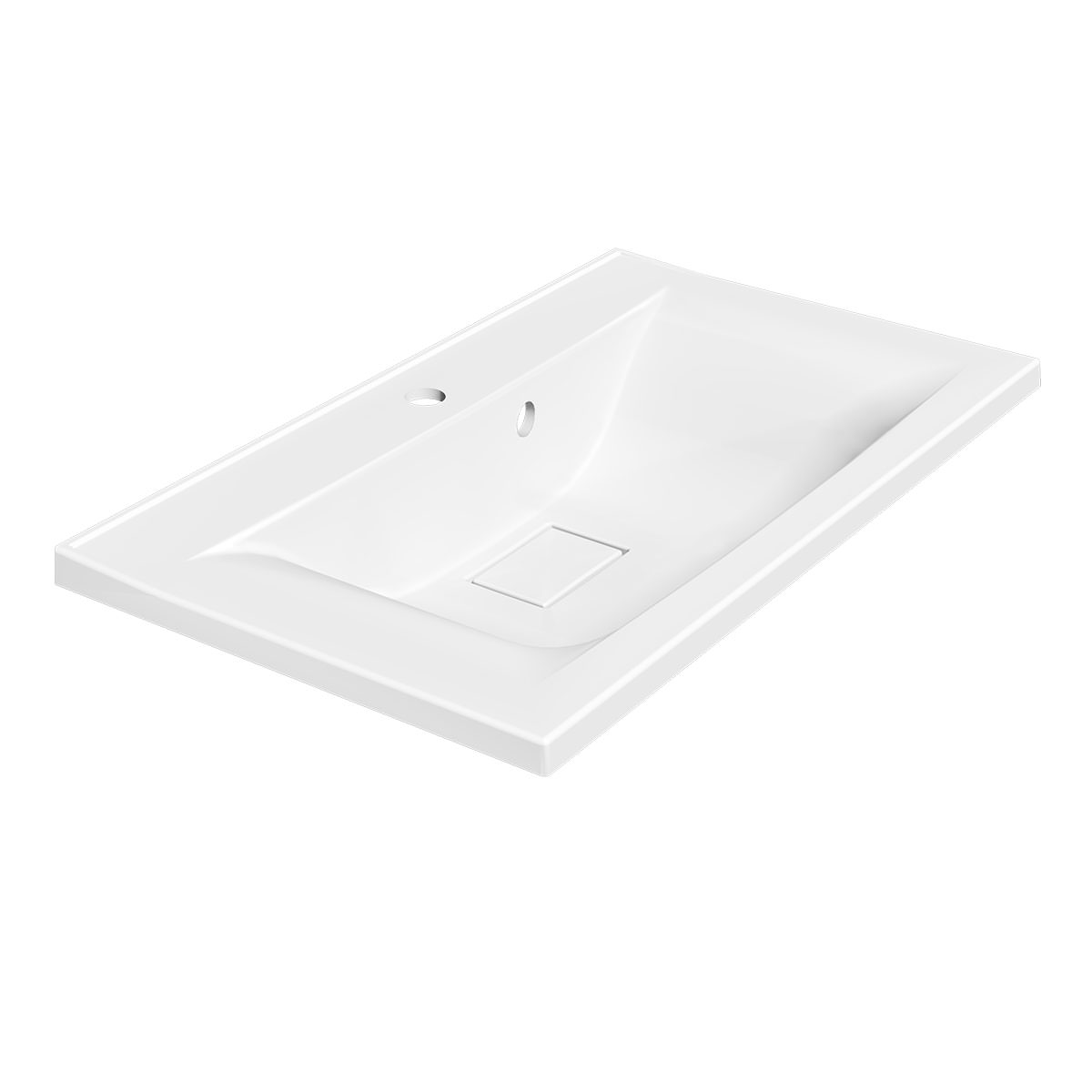 Раковина Vincea VCB-3M750W 75 из искусственного камня цвет белый в 100Kran: Широкий выбор и доступные цены.