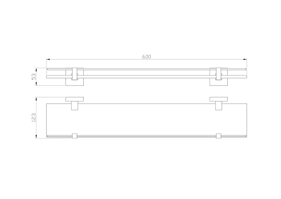 Полка для ванной стеклянная Wonzon & Woghand POLO WW-8927-BN брашированный никель в 100Kran: Широкий выбор и доступные цены.