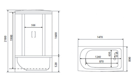 Душевой бокс TIMO ECO TE-0750 148x80 белый в 100Kran: Широкий выбор и доступные цены.