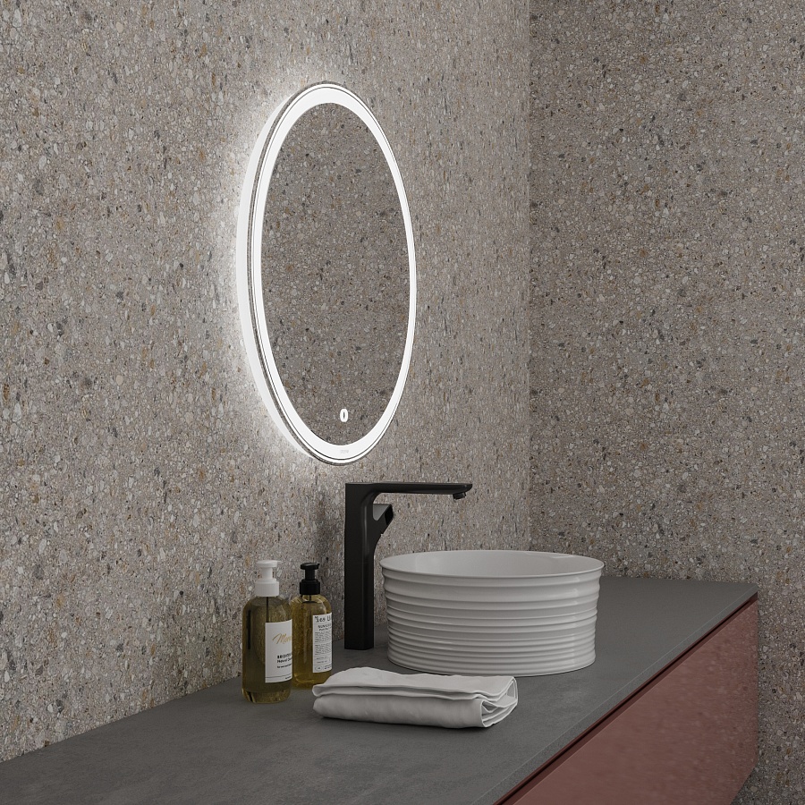 Зеркало GROSSMAN 98080 SENTO D800 800*800*45 LED с сенсорным выключателем 100Kran: Широкий выбор и доступные цены.