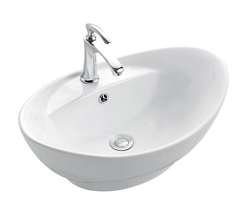 Раковина накладная  CeramaLux 9018 59,5 см белая в 100Kran: Широкий выбор и доступные цены.