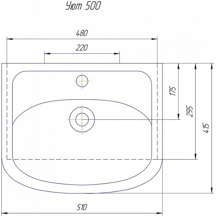 Раковина мебельная ROSA Уют 50 см 659 белая в 100Kran: Широкий выбор и доступные цены.
