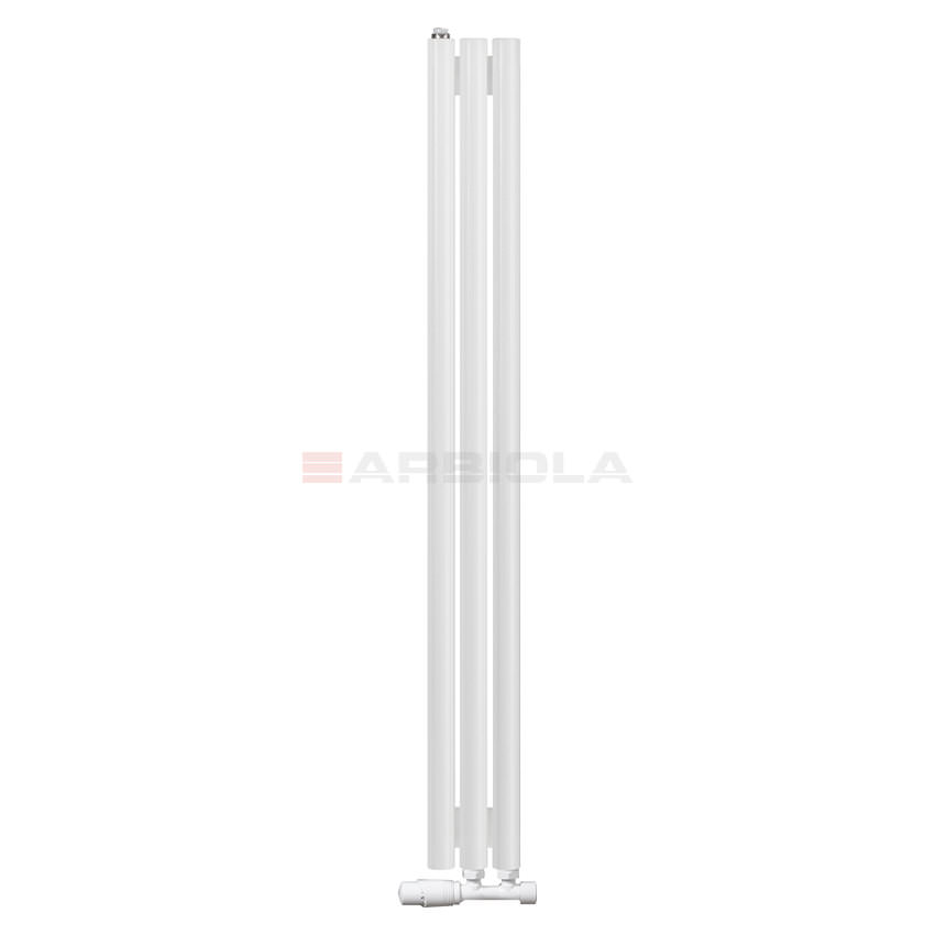 Вертикальный радиатор с нижним подключением Arbiola Iris V 108855 14,2 х 120 см белый матовый ral 9016 от интернет-магазина сантехники 100Kran!