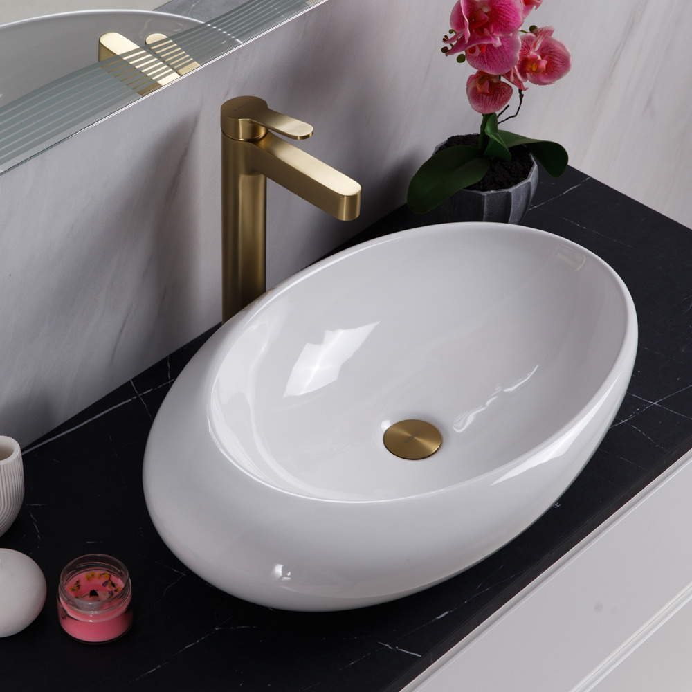 Накладная раковина BelBagno BB1396 37  см белая глянцевая в 100Kran: Широкий выбор и доступные цены.