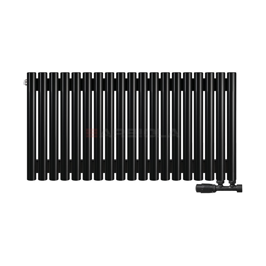 Вертикальный радиатор с нижним подключением Arbiola Iris V 108421 94,2 х 50 см черный матовый ral 9005 от интернет-магазина сантехники 100Kran!