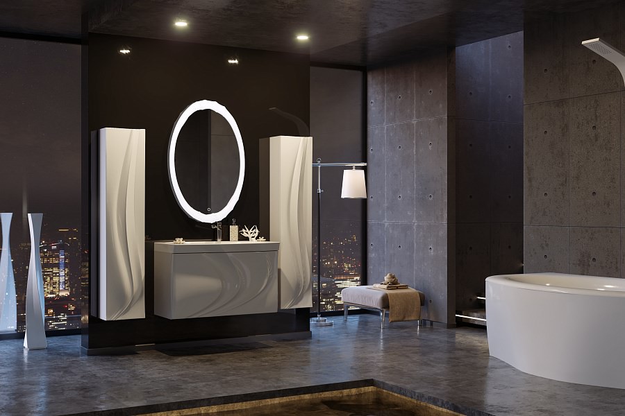 Зеркало Aima Design Mirage 70*105 Light с подогревом  У51940 100Kran: Широкий выбор и доступные цены.