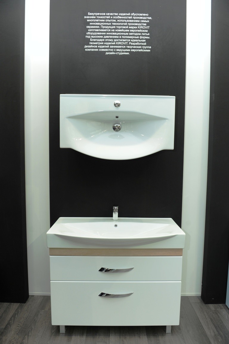 Раковина мебельная Kirovit Элвис 105 белая в 100Kran: Широкий выбор и доступные цены.