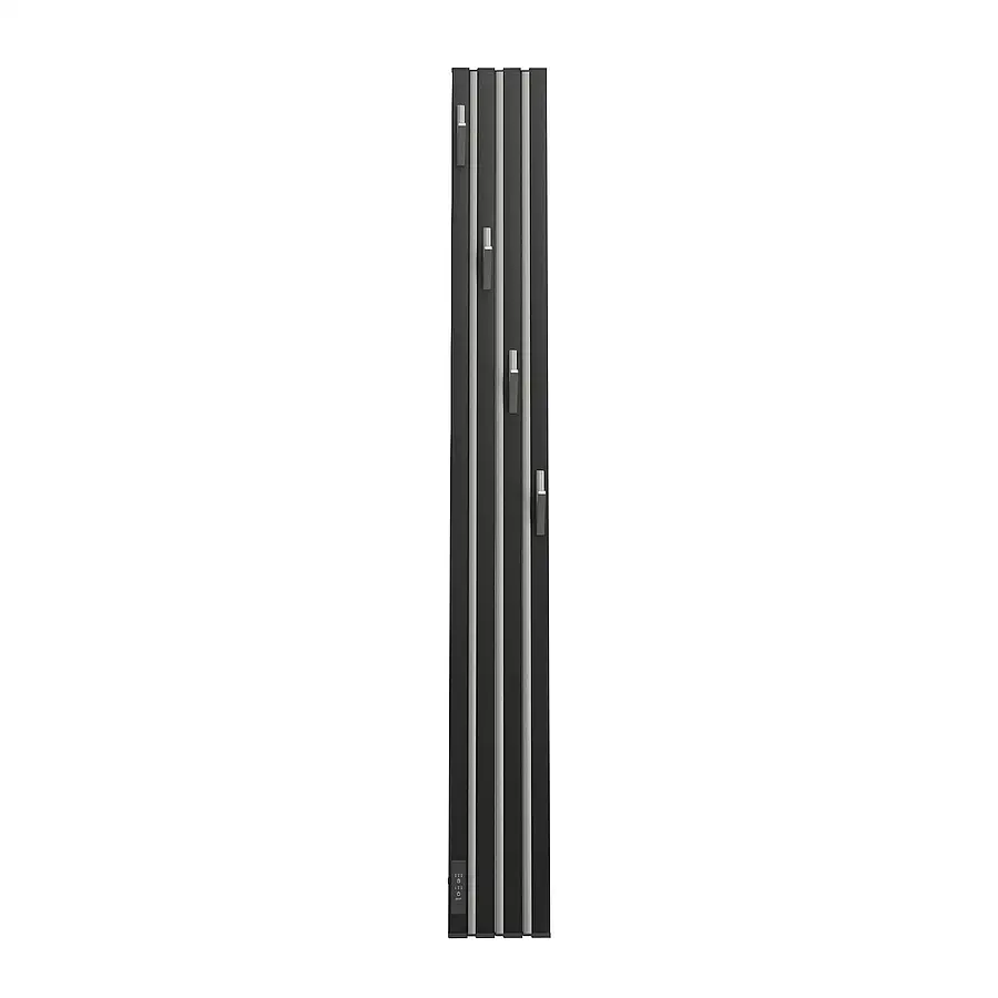 Полотенцесушитель электрический Point Пиано PN19722BGB 15x120 диммер слева черный графит блеск в 100Kran: Широкий выбор и доступные цены.