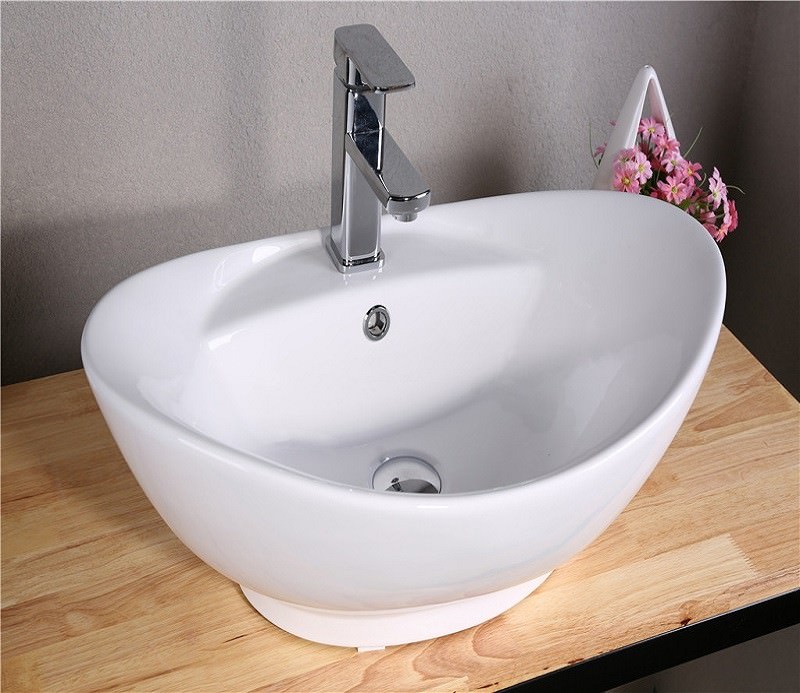 Раковина накладная  CeramaLux 9018 59,5 см белая в 100Kran: Широкий выбор и доступные цены.