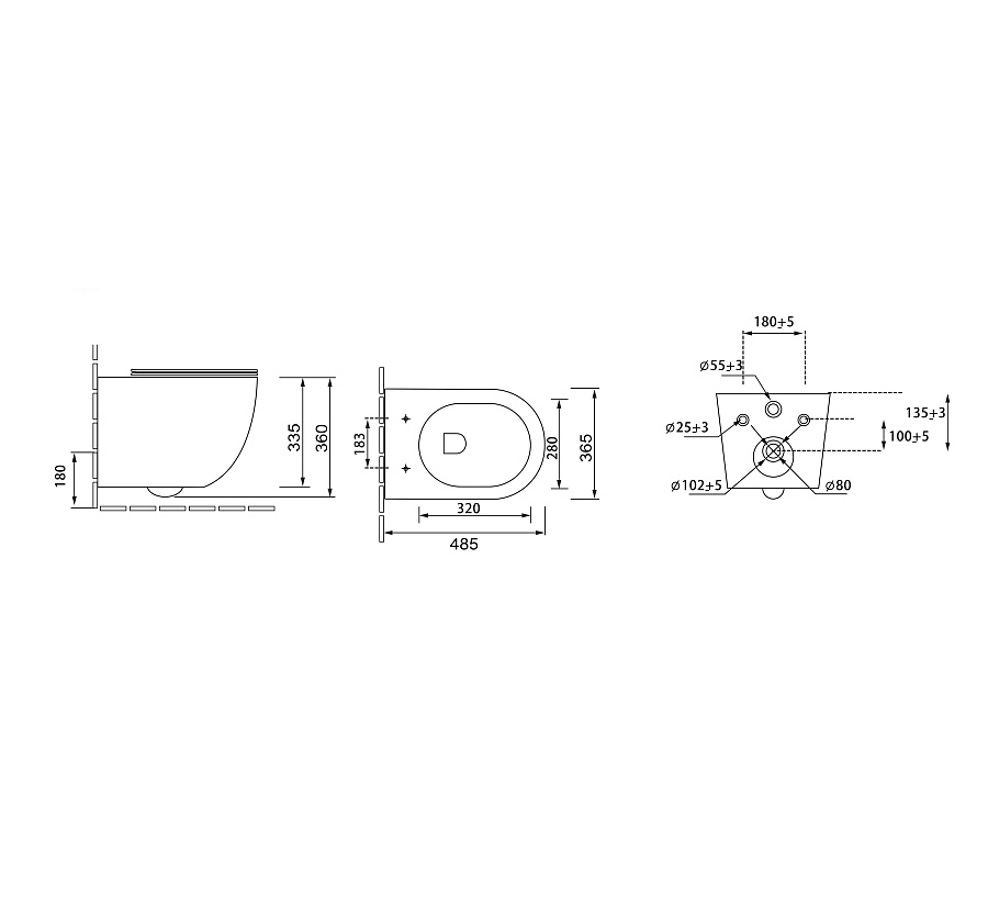 Унитаз подвесной Grossman Color GR-4455BLMS безободковый синий матовый в 100Kran: Широкий выбор и доступные цены.