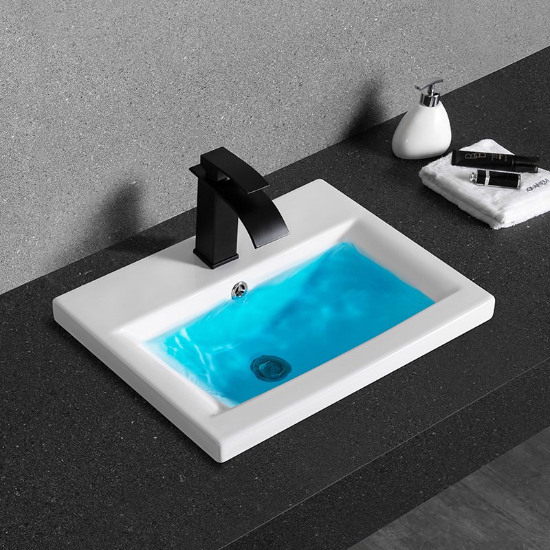 Раковина врезная  CeramaLux 9393-50 51 см белая в 100Kran: Широкий выбор и доступные цены.
