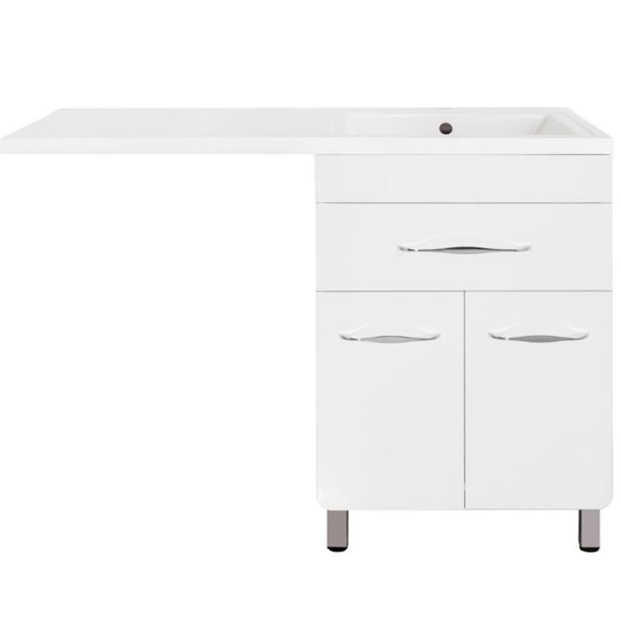 Тумба с раковиной напольная Style Line ВаЛеРо 60 правая умывальник Даллас 1200*480 белый ЛС-00000578 в 100Kran: Широкий выбор и доступные цены.