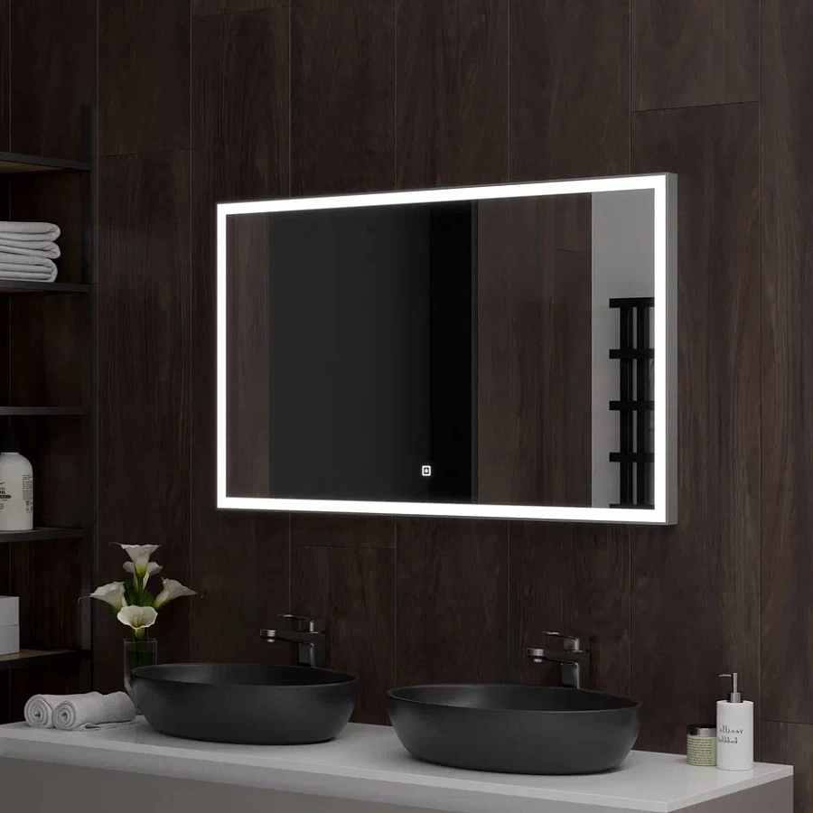 Зеркало с подсветкой Континент Frame silver standart 1000x700 ЗЛП83 100Kran: Широкий выбор и доступные цены.