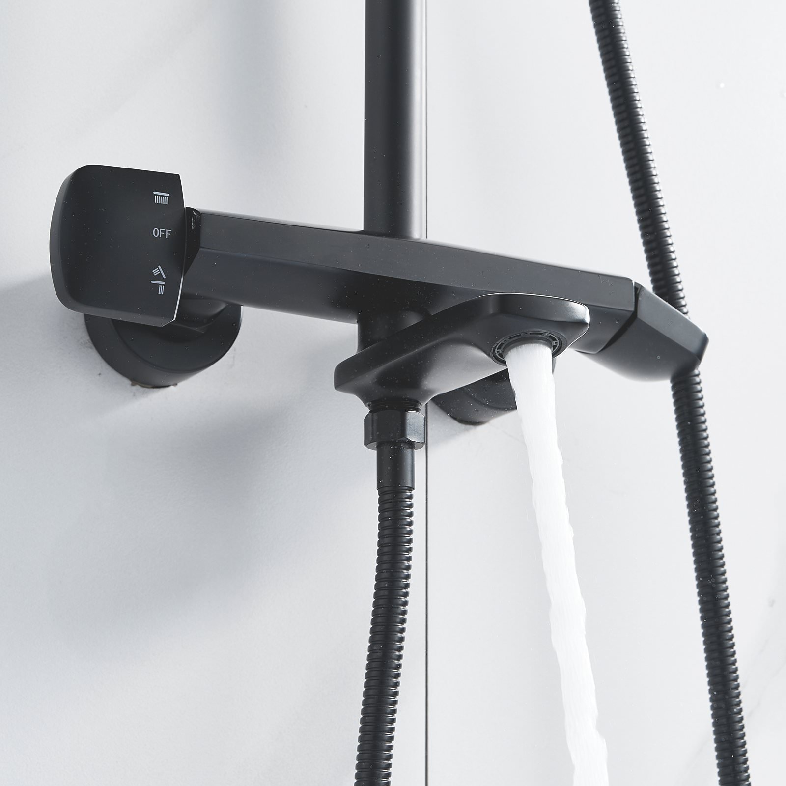 Душевая система Rose R3936H черный в 100Kran: Широкий выбор и доступные цены.