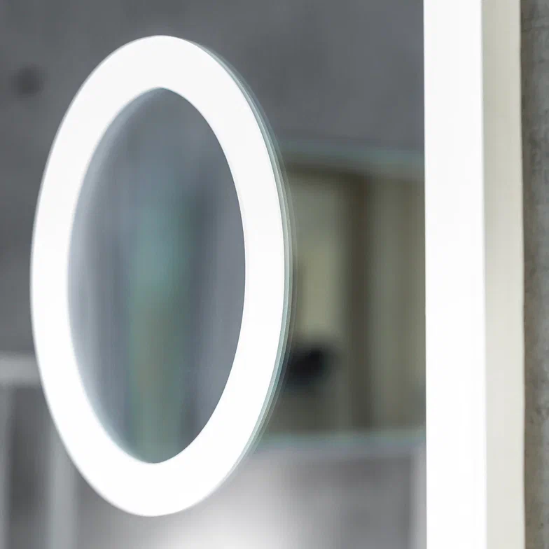 Зеркало с подсветкой "Bliss Led" 800х600 с увеличительным зеркалом, часами ЗЛП429 100Kran: Широкий выбор и доступные цены.