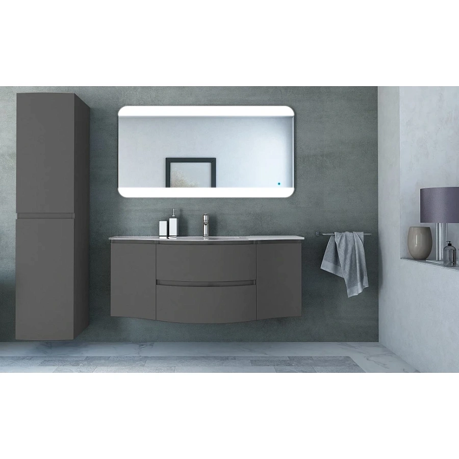 Тумба с раковиной подвесная с двумя выдвижными ящиками VAGUE CEZARES 70 см 54905 Grigio talpa opaco в 100Kran: Широкий выбор и доступные цены.